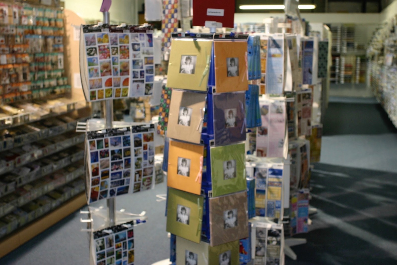 Scrapbook albums and supplies displayed inside dMarie Direct